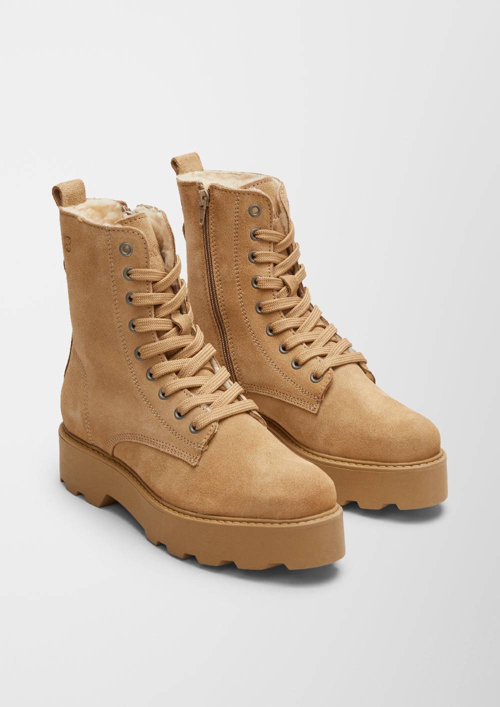 S.Oliver Lederstiefel Mit Teddyfutter