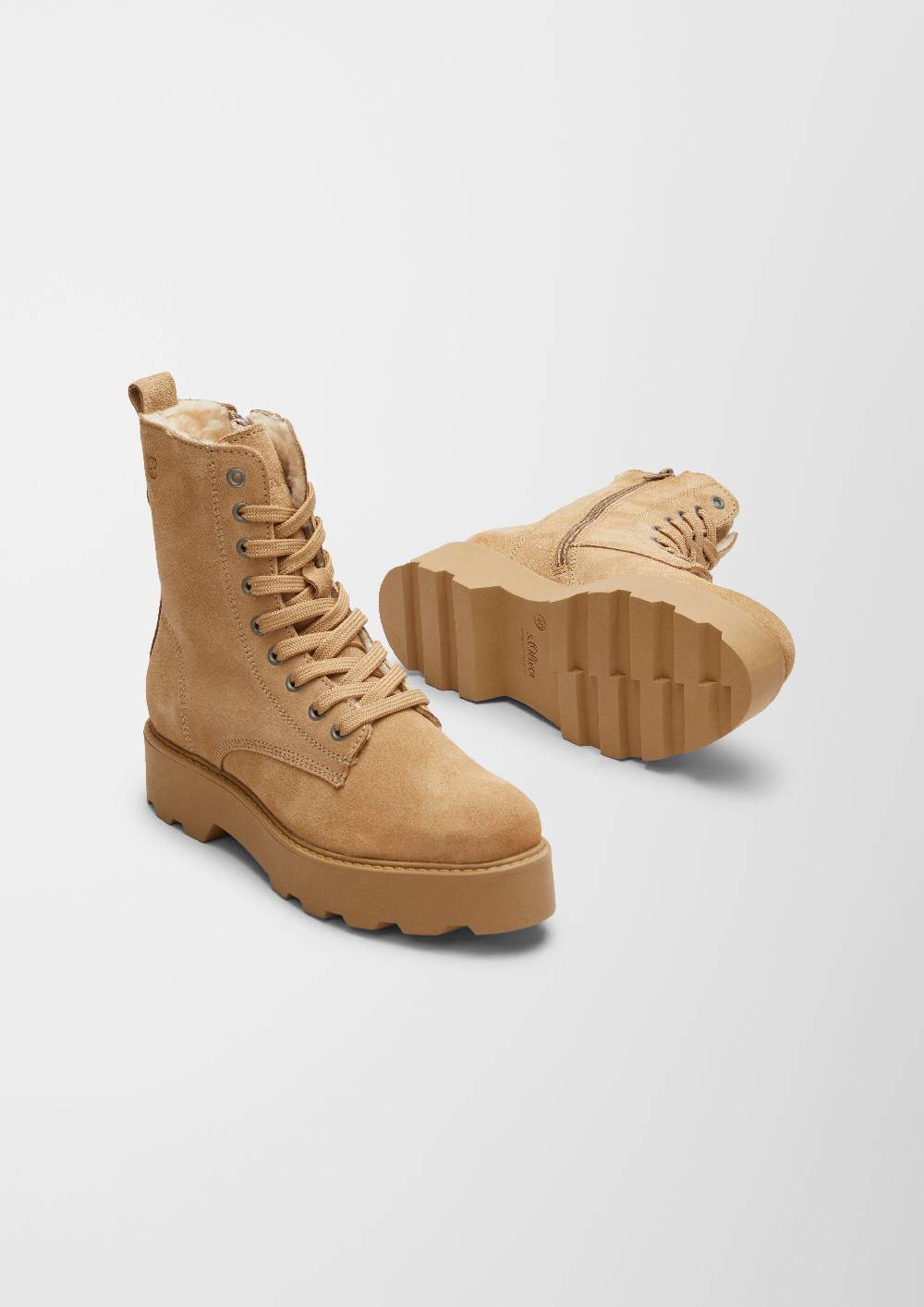 S.Oliver Lederstiefel Mit Teddyfutter