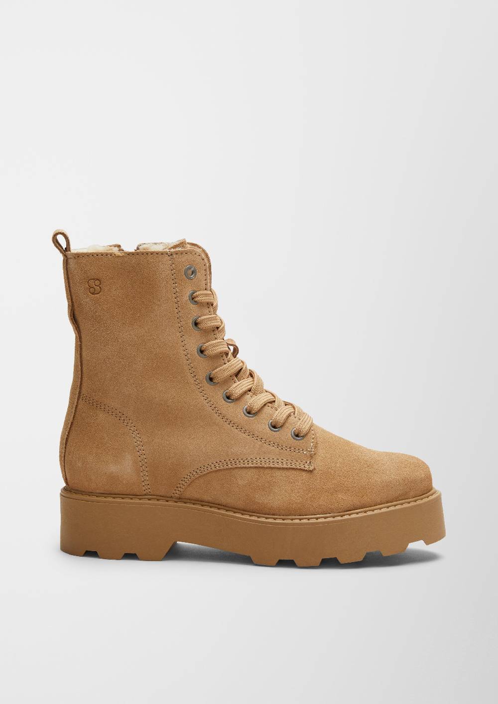 S.Oliver Lederstiefel Mit Teddyfutter