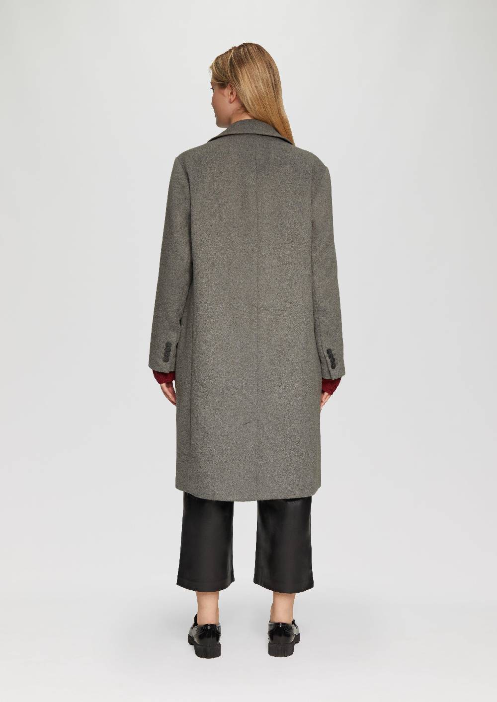 S.Oliver Leicht Wärmender Wollmantel Im Loose Fit