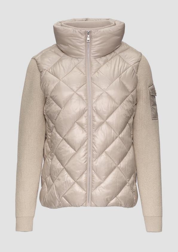 s.Oliver Leichte Steppjacke mit gestrickten Ärmeln