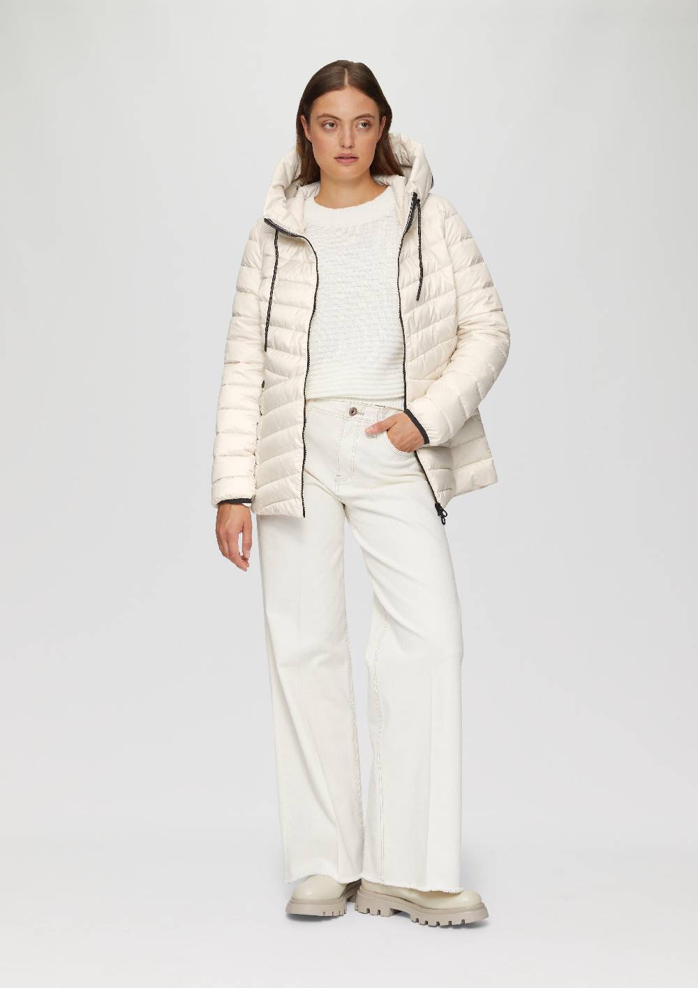 S.Oliver Leichte Steppjacke Mit Logo-Kapuze