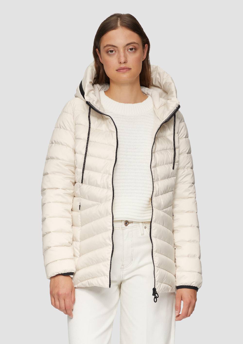 S.Oliver Leichte Steppjacke Mit Logo-Kapuze