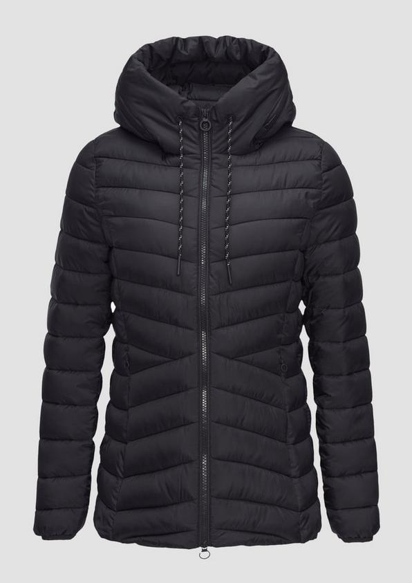 s.Oliver Leichte Steppjacke mit Logo-Kapuze