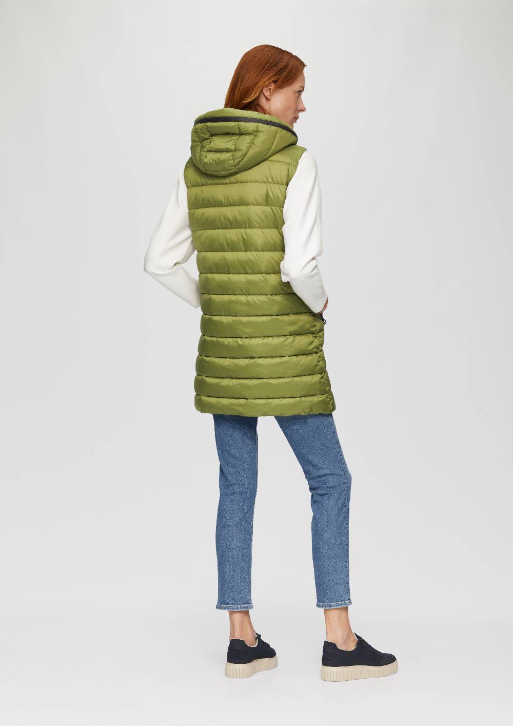 S.Oliver Leichte Steppweste Mit Logo-Kapuze