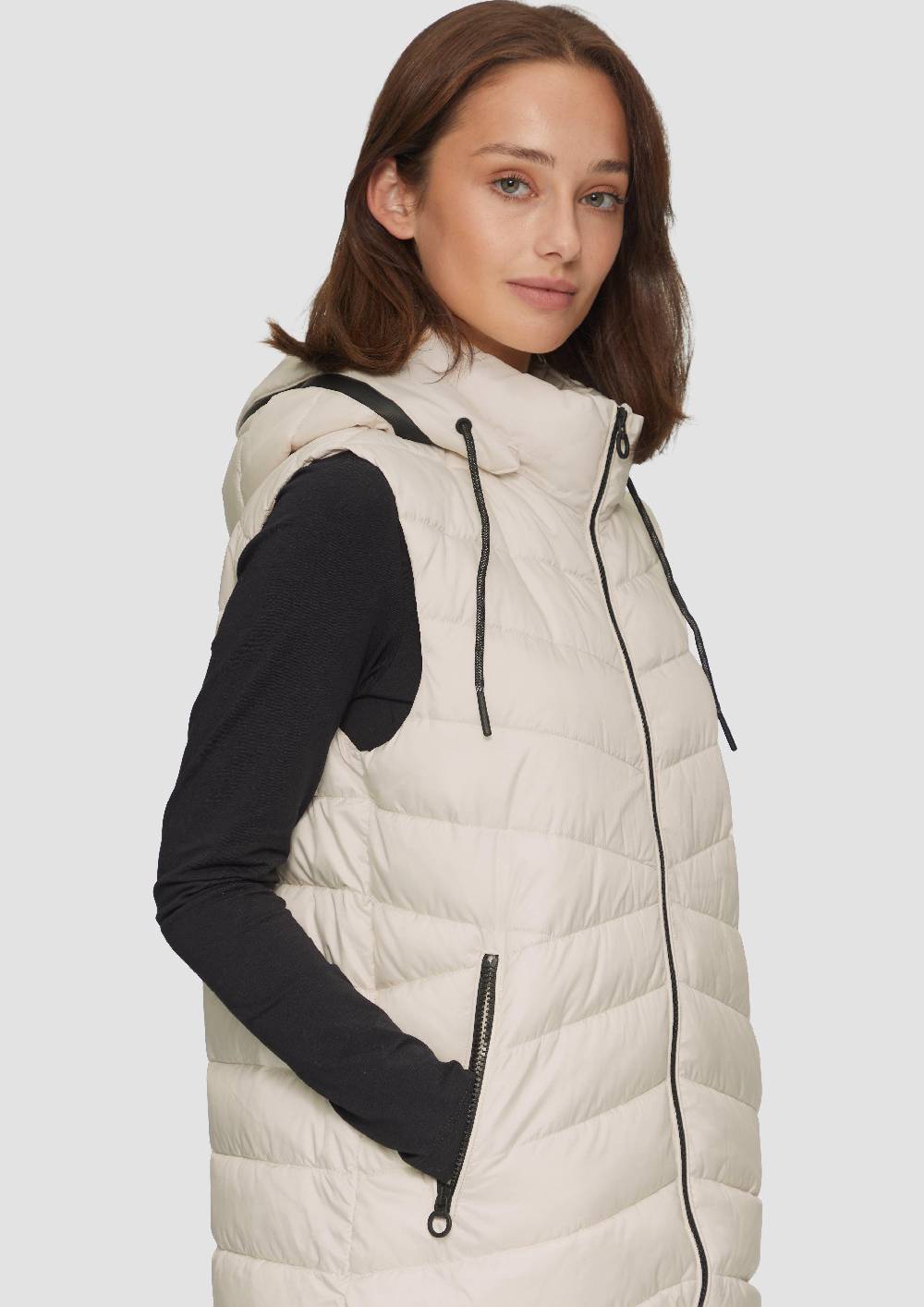 S.Oliver Leichte Steppweste Mit Logo-Kapuze