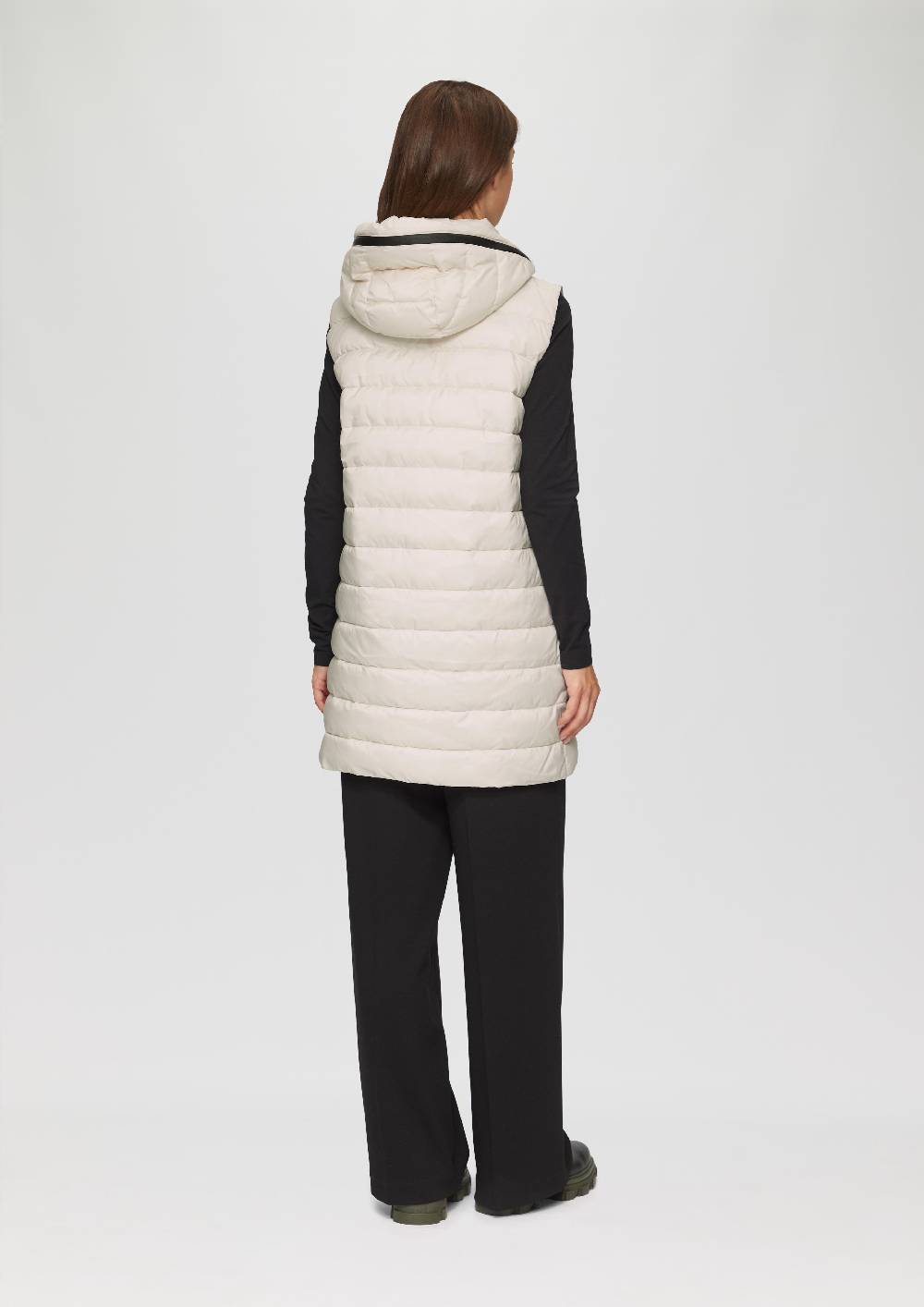 S.Oliver Leichte Steppweste Mit Logo-Kapuze