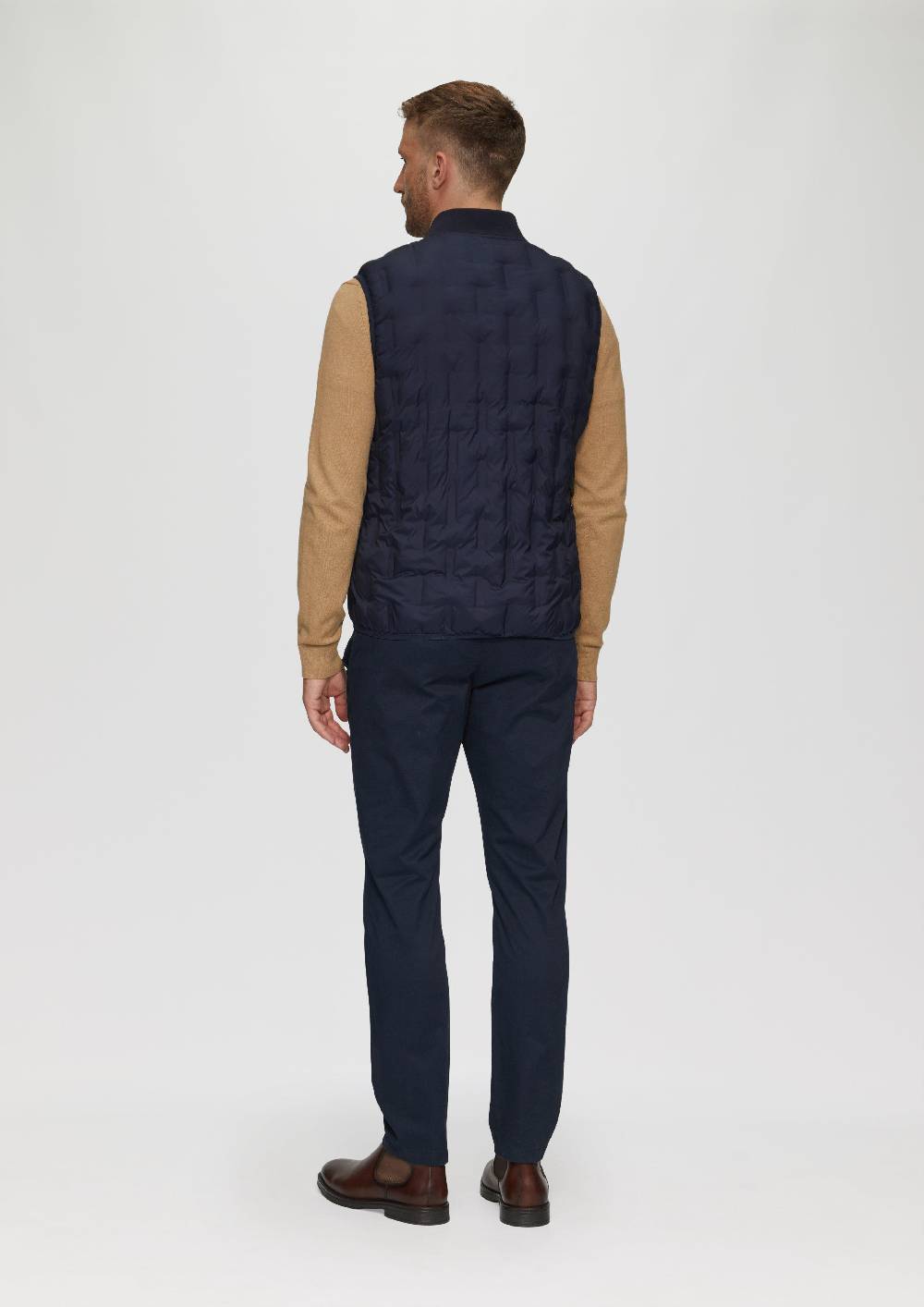 S.Oliver Leichte Steppweste Mit Strickkragen