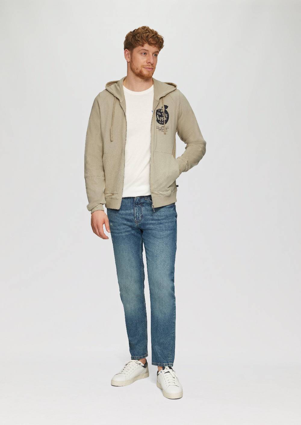 S.Oliver Leichte Sweatjacke Mit Kapuze Und Artwork