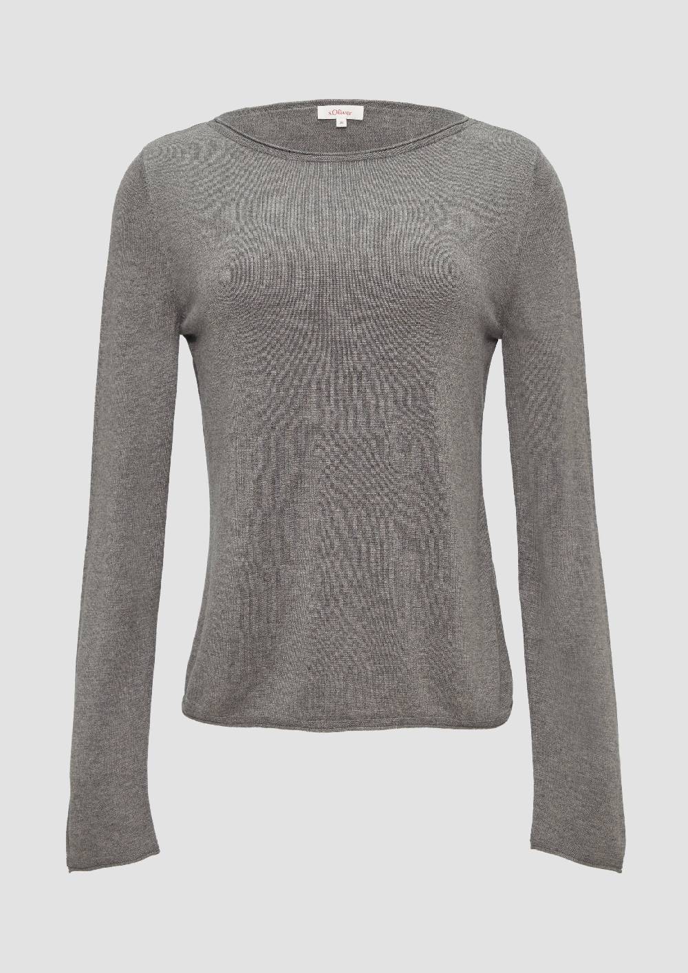 S.Oliver Leichter Feinstrickpullover Mit Rollkante