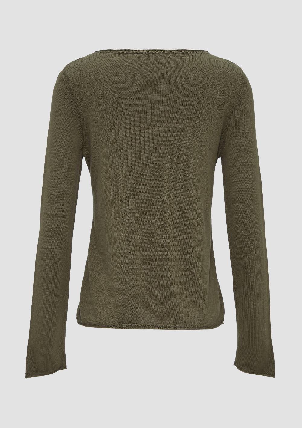 S.Oliver Leichter Feinstrickpullover Mit Rollkante