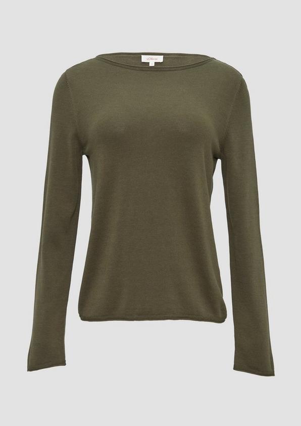 S.Oliver Leichter Feinstrickpullover Mit Rollkante