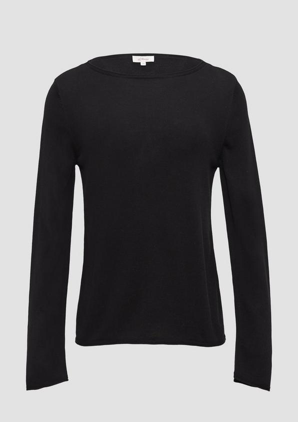 s.Oliver Leichter Feinstrickpullover mit Rollkante