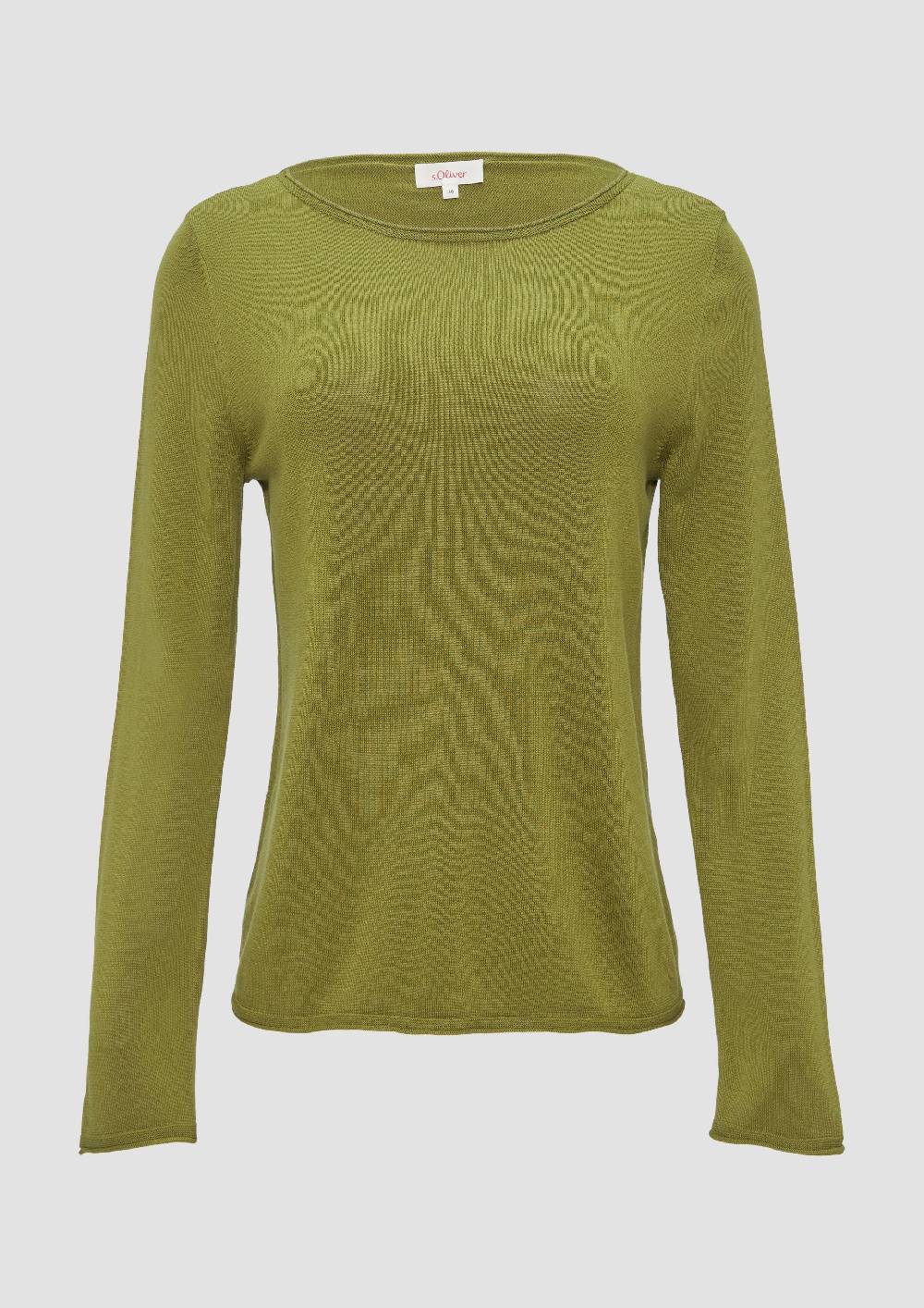 S.Oliver Leichter Feinstrickpullover Mit Rollkante