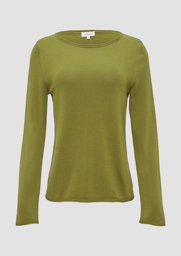 s.Oliver Leichter Feinstrickpullover mit Rollkante
