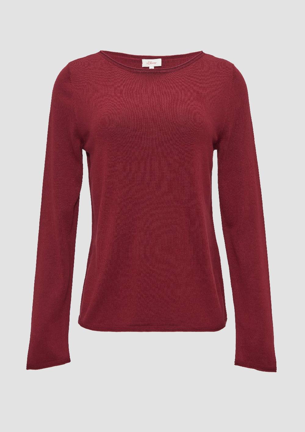 S.Oliver Leichter Feinstrickpullover Mit Rollkante