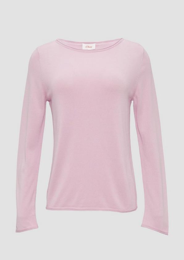 S.Oliver Leichter Feinstrickpullover Mit Rollkante