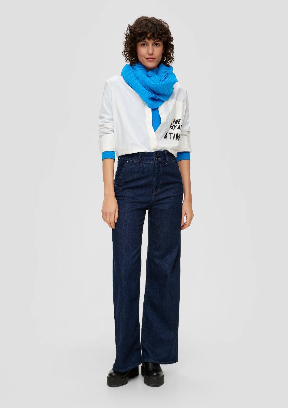 S.Oliver Leichter Loop-Schal Mit Plisseefalten