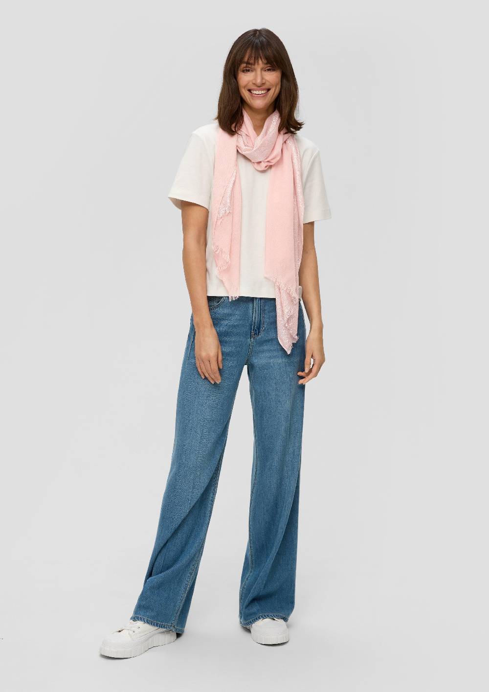 S.Oliver Leichter Schal Mit Glitzergarn