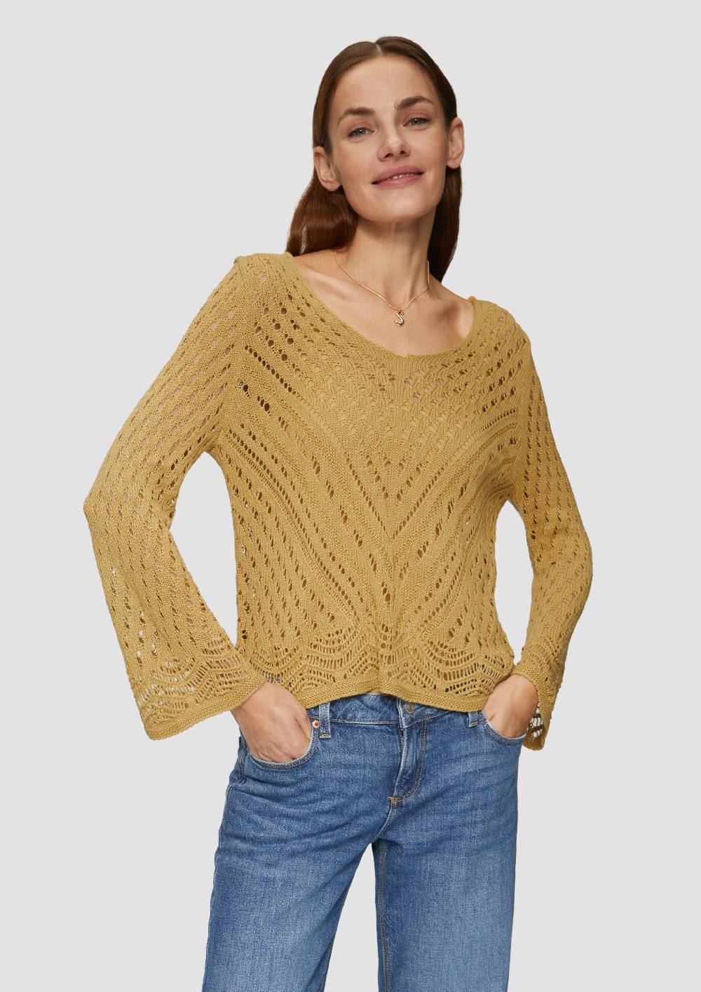 S.Oliver Leichter Strickpullover In Ajour-Muster