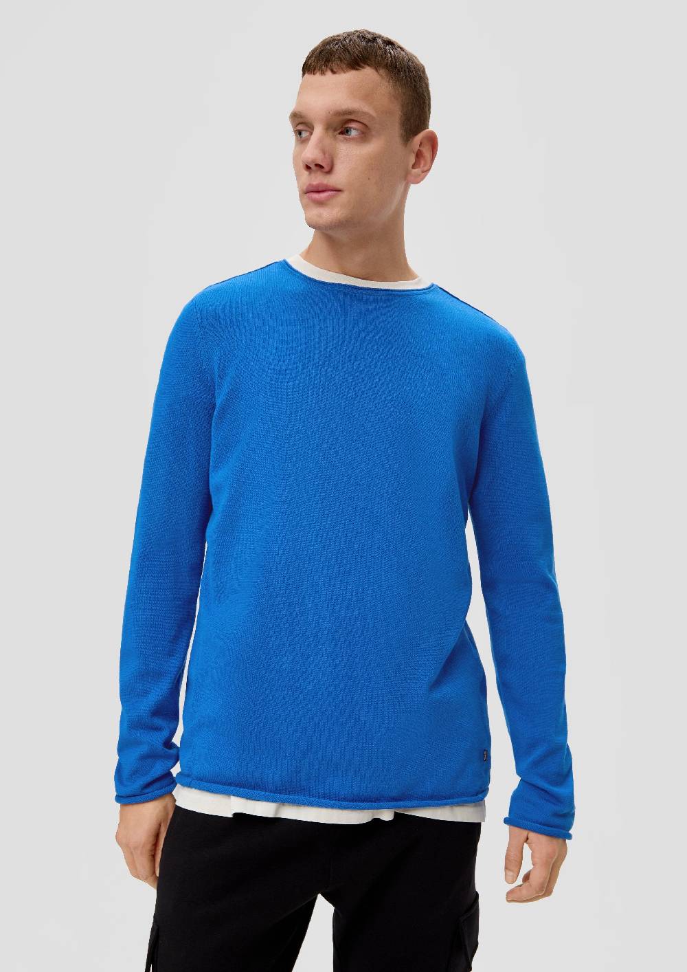 S.Oliver Leichter Strickpullover Mit Rollsaum