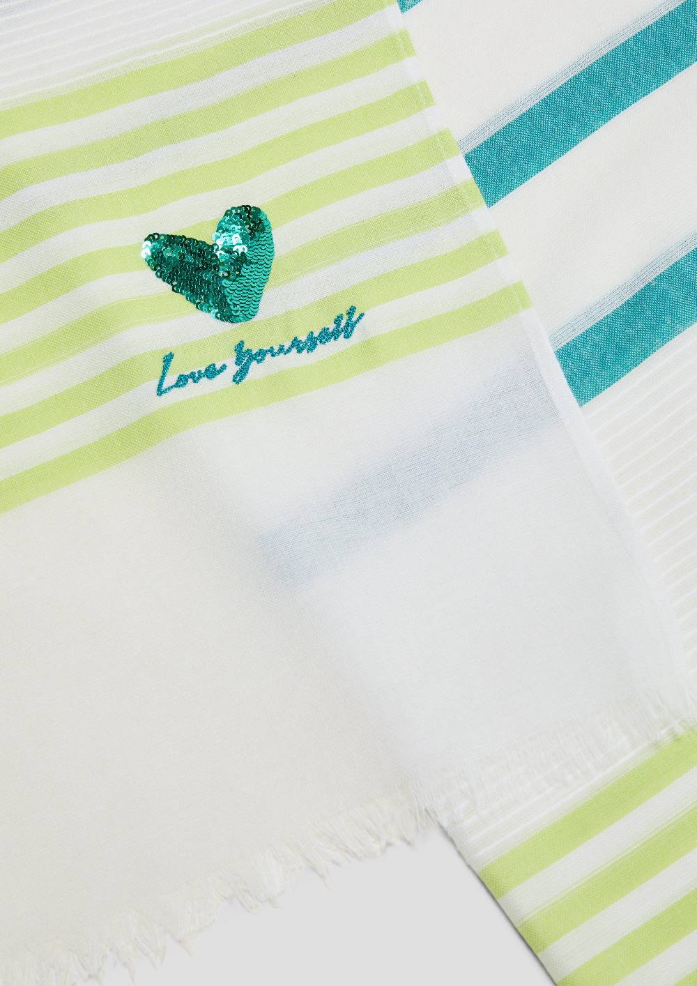 S.Oliver Leichter Tuchschal Mit Streifen