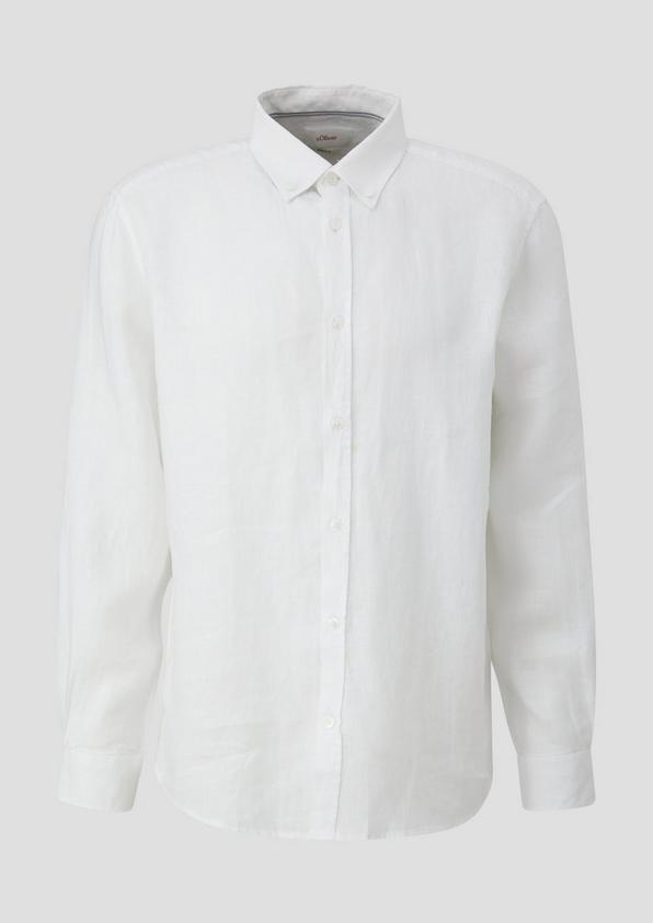 s.Oliver Leinenhemd mit Button-Down-Kragen