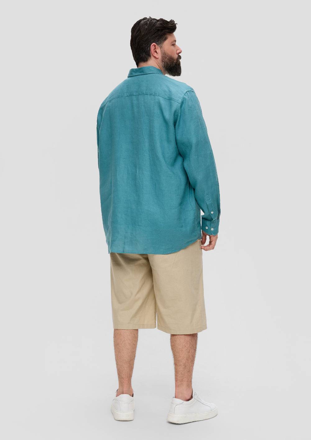 S.Oliver Leinenhemd Mit Button-Down-Kragen