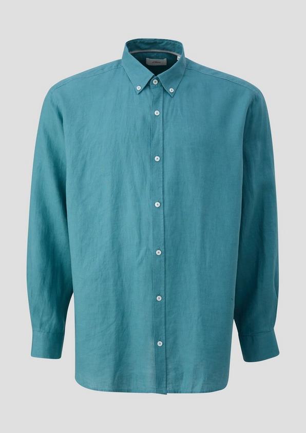 s.Oliver Leinenhemd mit Button-Down-Kragen