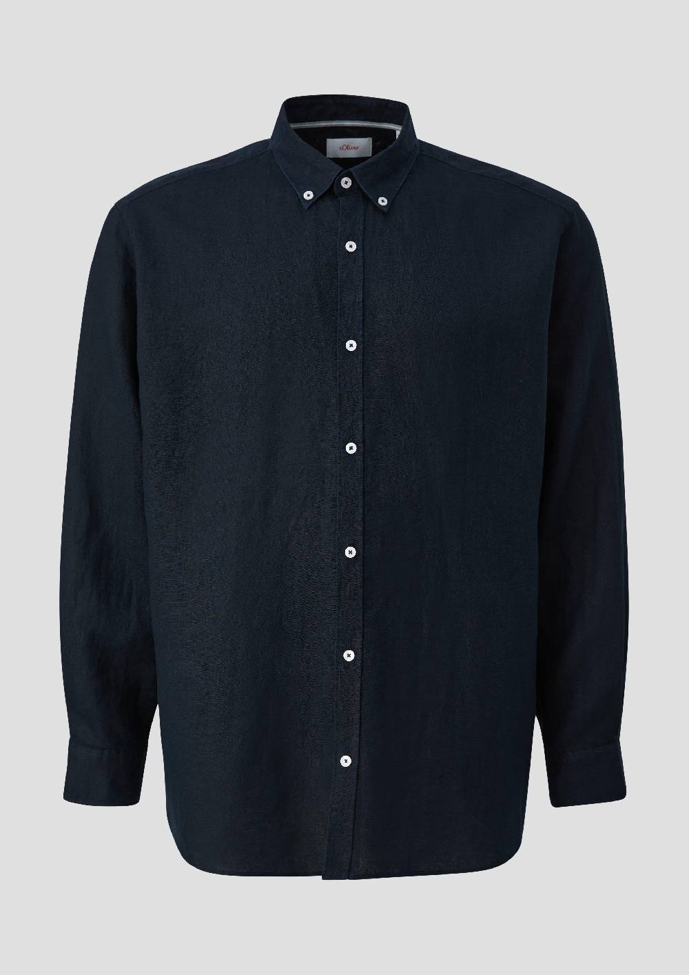 S.Oliver Leinenhemd Mit Button-Down-Kragen