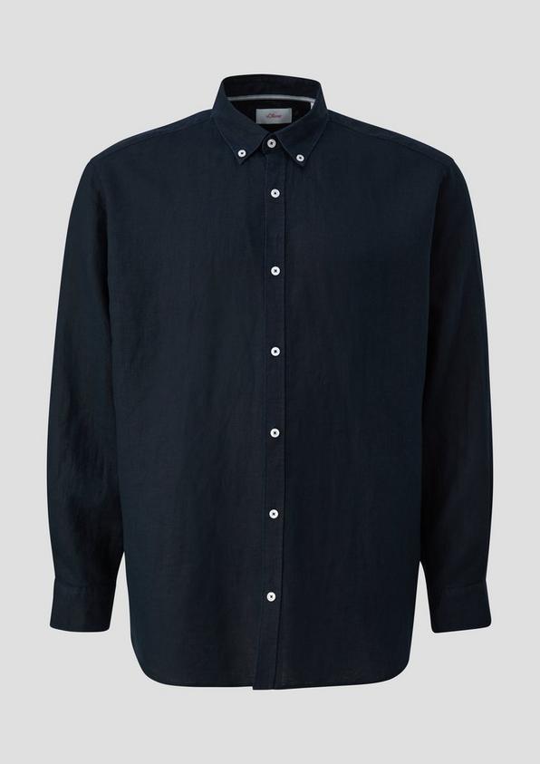 s.Oliver Leinenhemd mit Button-Down-Kragen