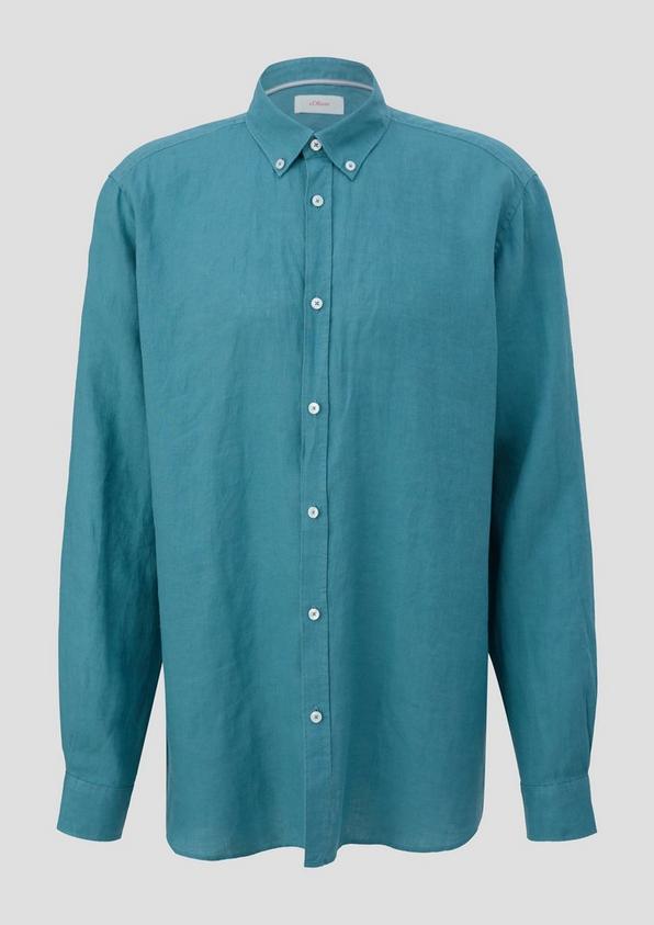 s.Oliver Leinenhemd mit Button-Down-Kragen