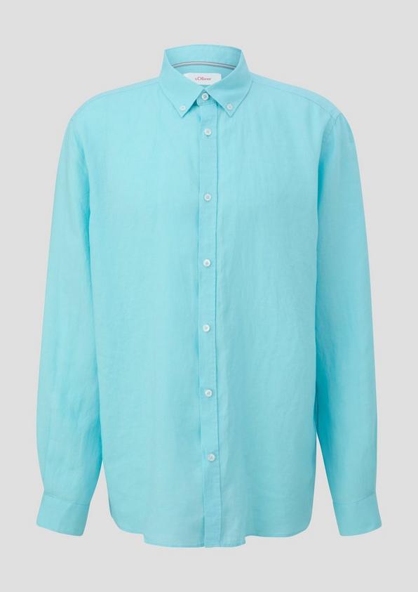s.Oliver Leinenhemd mit Button-Down-Kragen