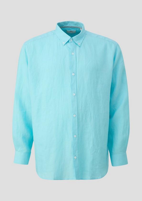 s.Oliver Leinenhemd mit Button-Down-Kragen