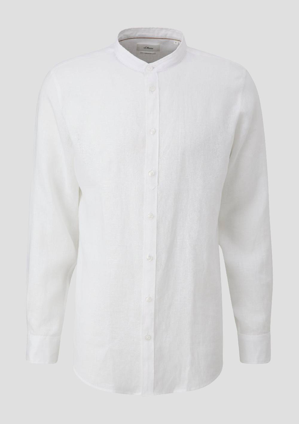 S.Oliver Leinenhemd Mit Stehkragen