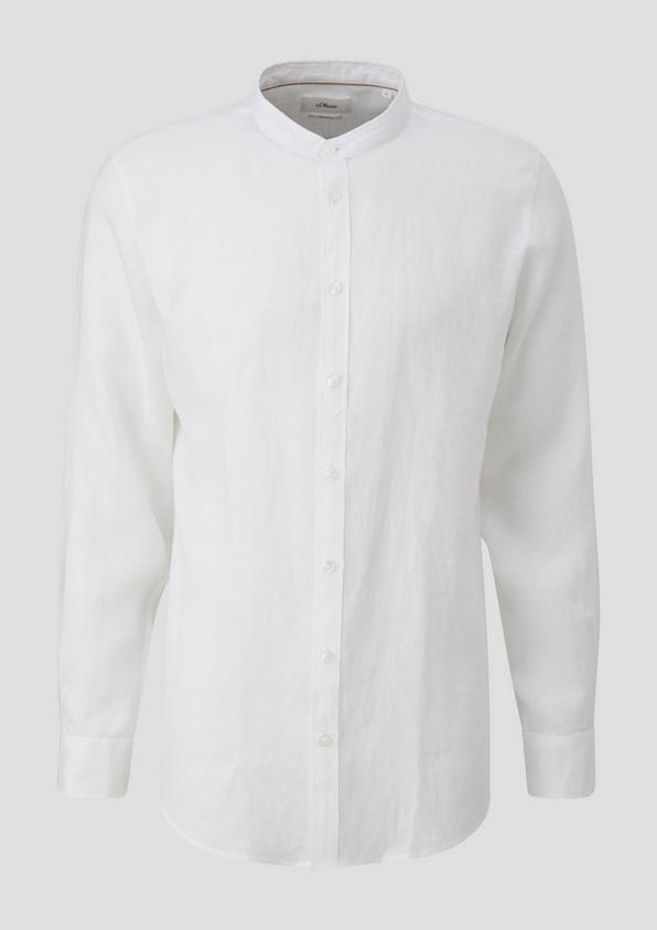 s.Oliver Leinenhemd mit Stehkragen