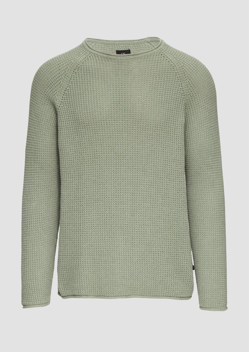 S.Oliver Locker Gestrickter Pullover Mit Waschung