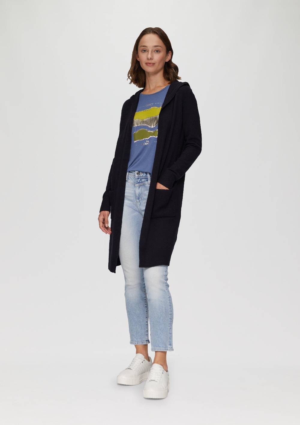 S.Oliver Long-Cardigan Mit Kapuze