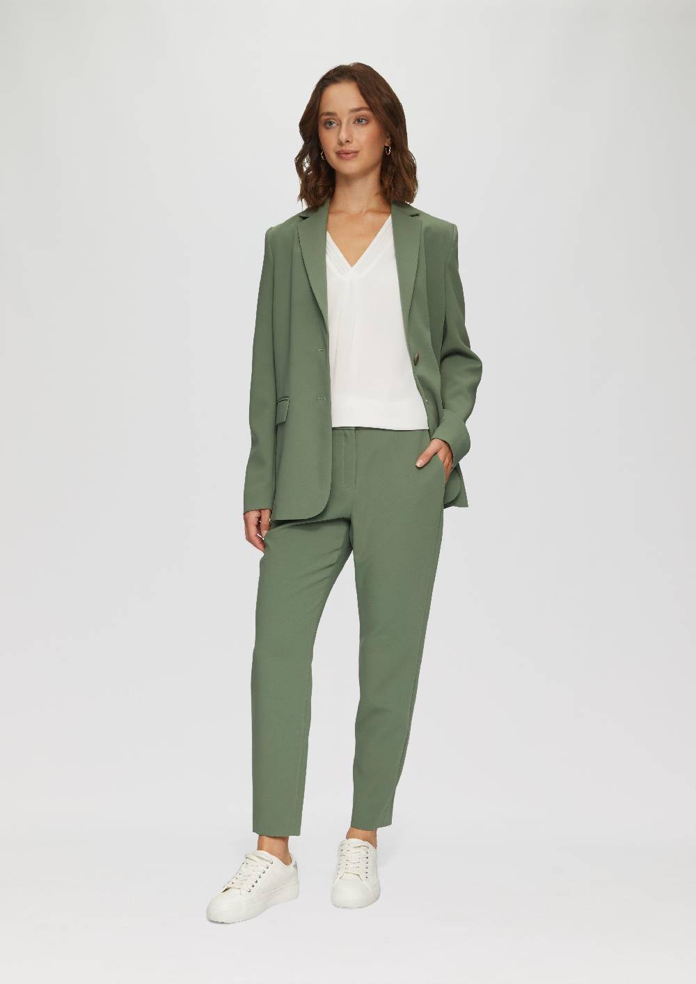 S.Oliver Longblazer Aus Twill Mit Reverskragen