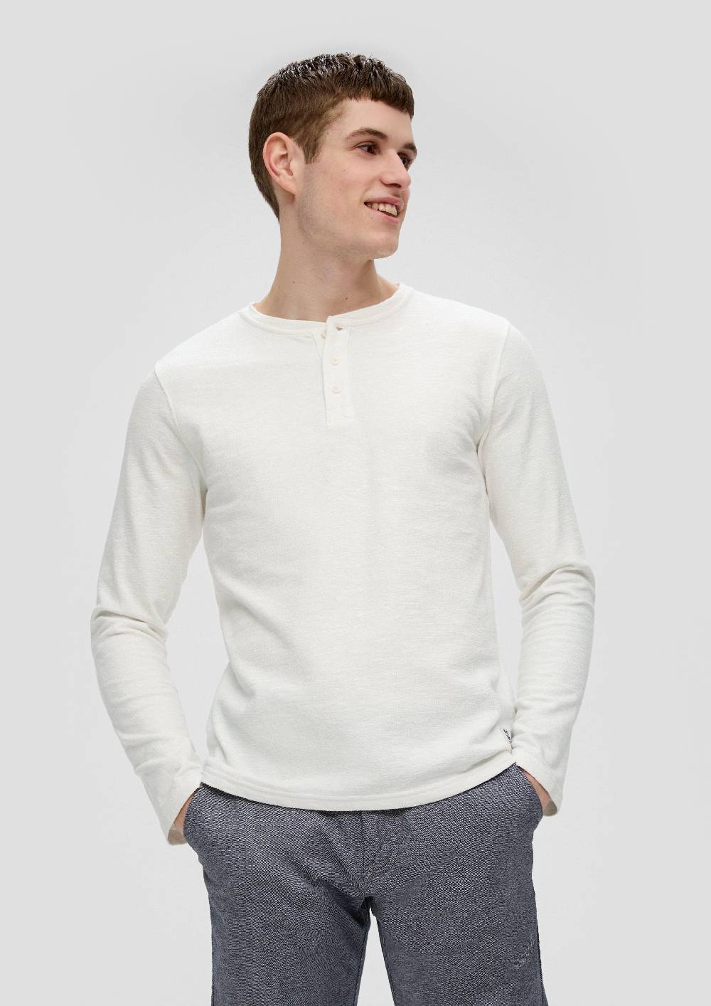 S.Oliver Longlseeve Mit Flammgarnstruktur