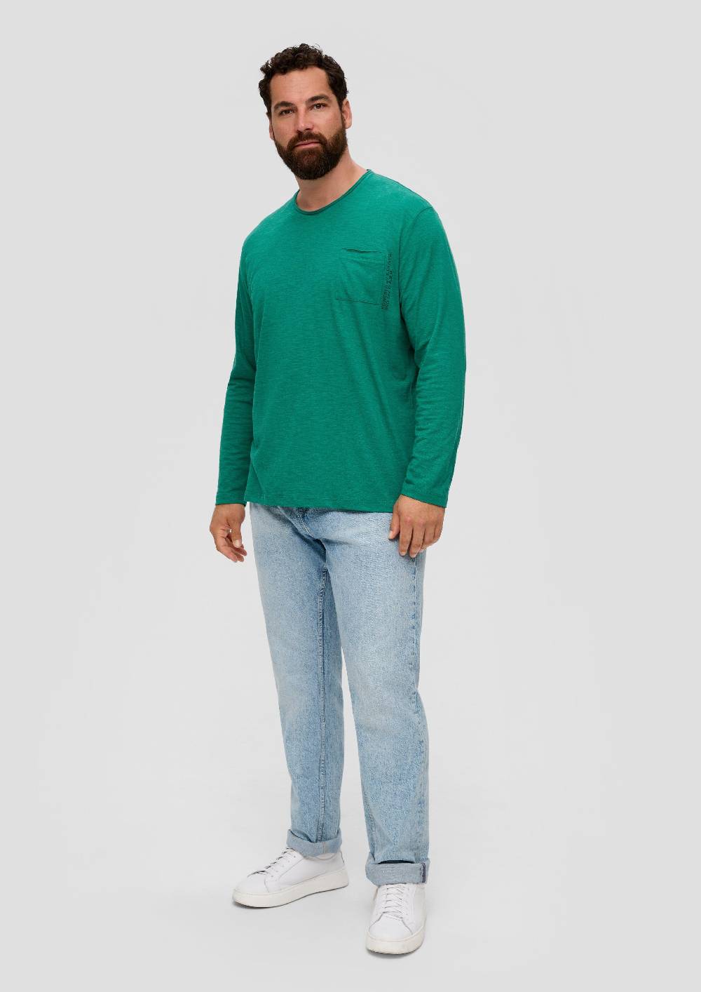 S.Oliver Longsleeve Mit Aufgesetzter Brusttasche