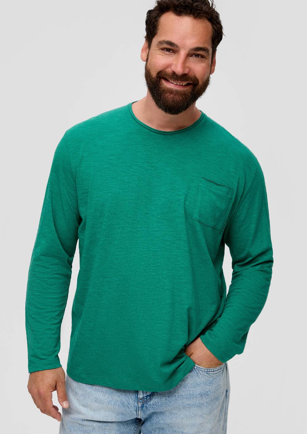 S.Oliver Longsleeve Mit Aufgesetzter Brusttasche