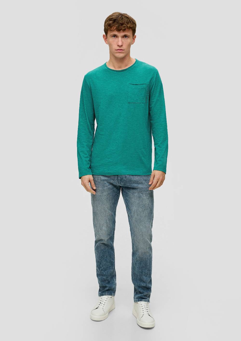 S.Oliver Longsleeve Mit Aufgesetzter Brusttasche