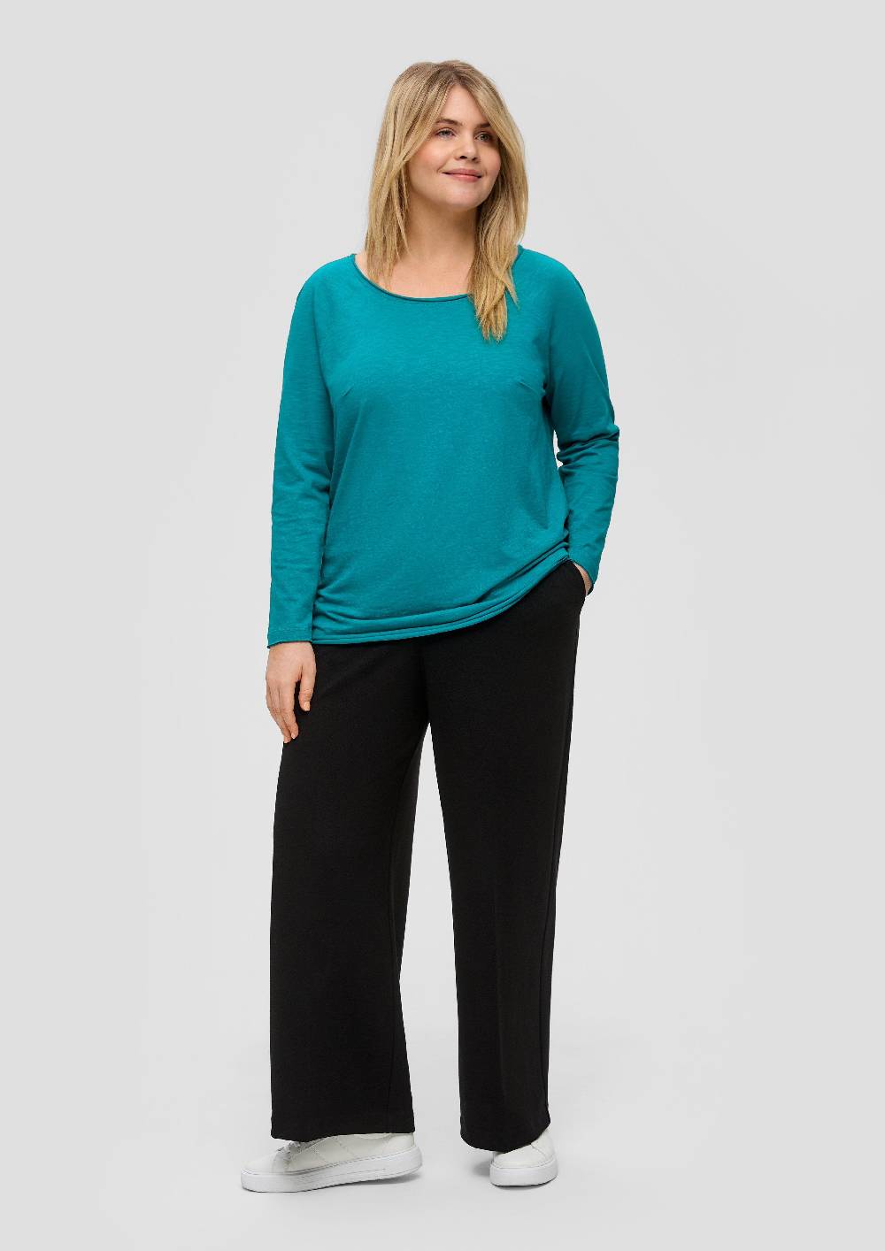 S.Oliver Longsleeve Mit Flammgarn-Struktur