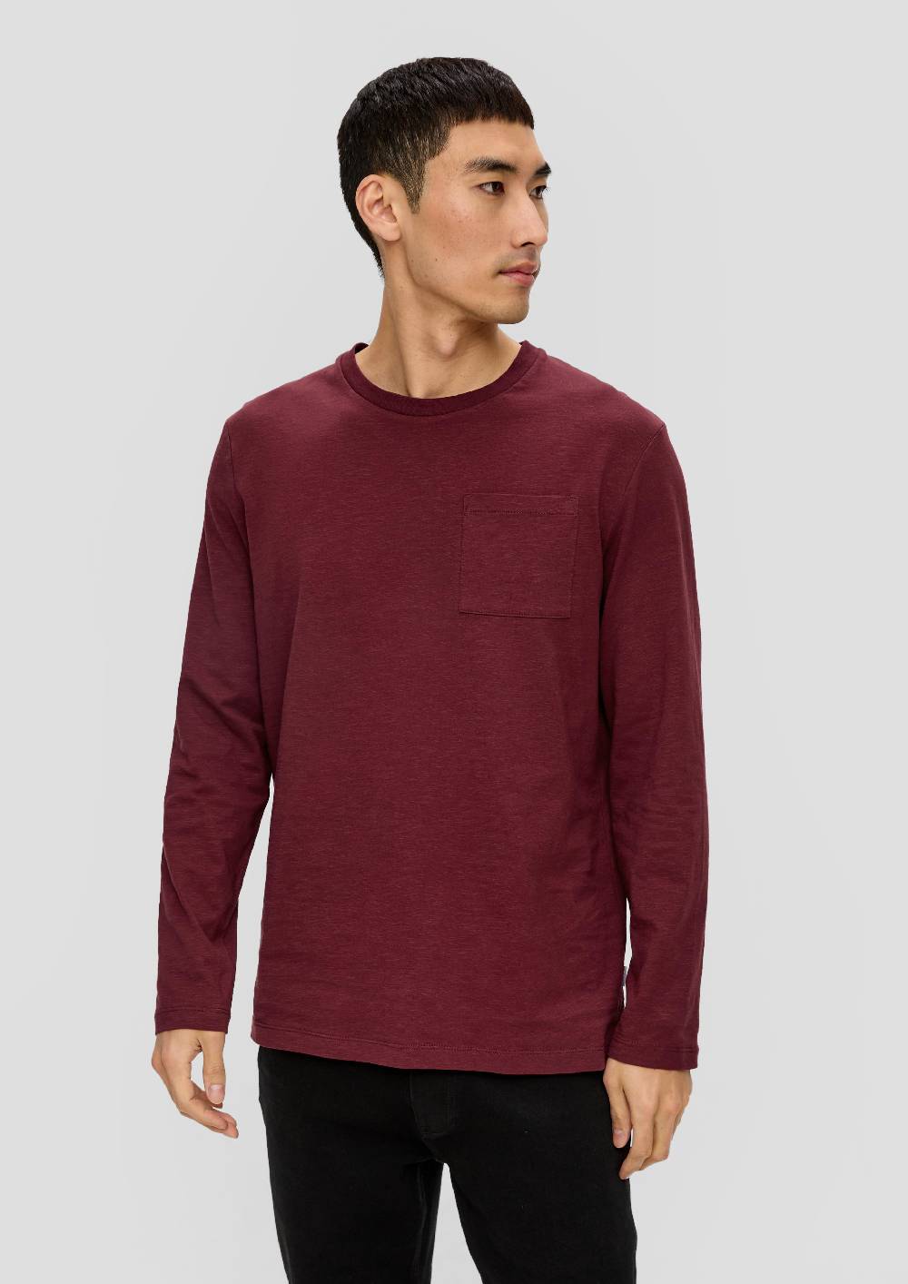 S.Oliver Longsleeve Mit Flammgarnstruktur