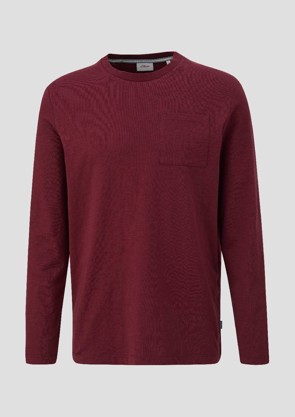 S.Oliver Longsleeve Mit Flammgarnstruktur