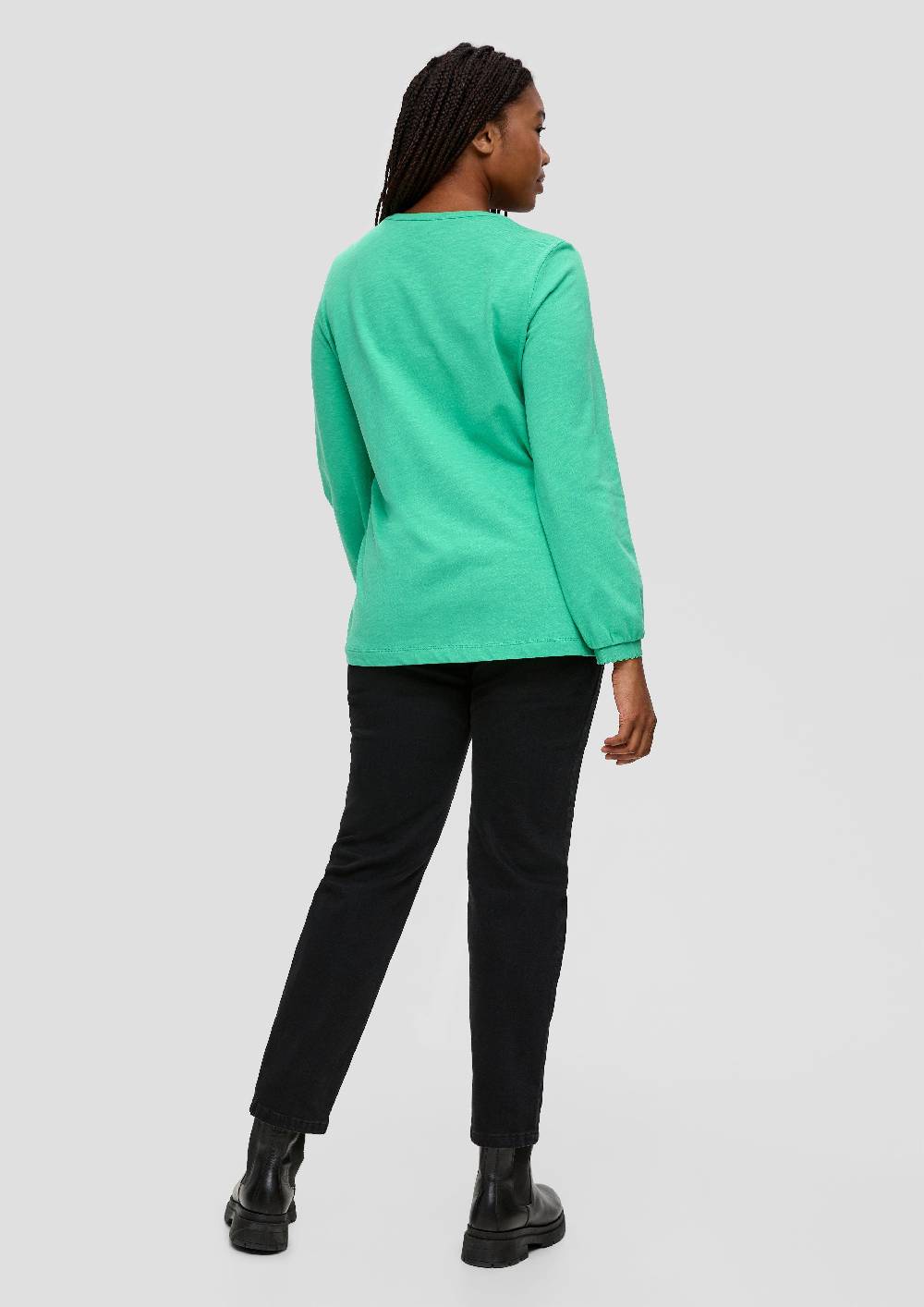 S.Oliver Longsleeve Mit Flammgarnstruktur