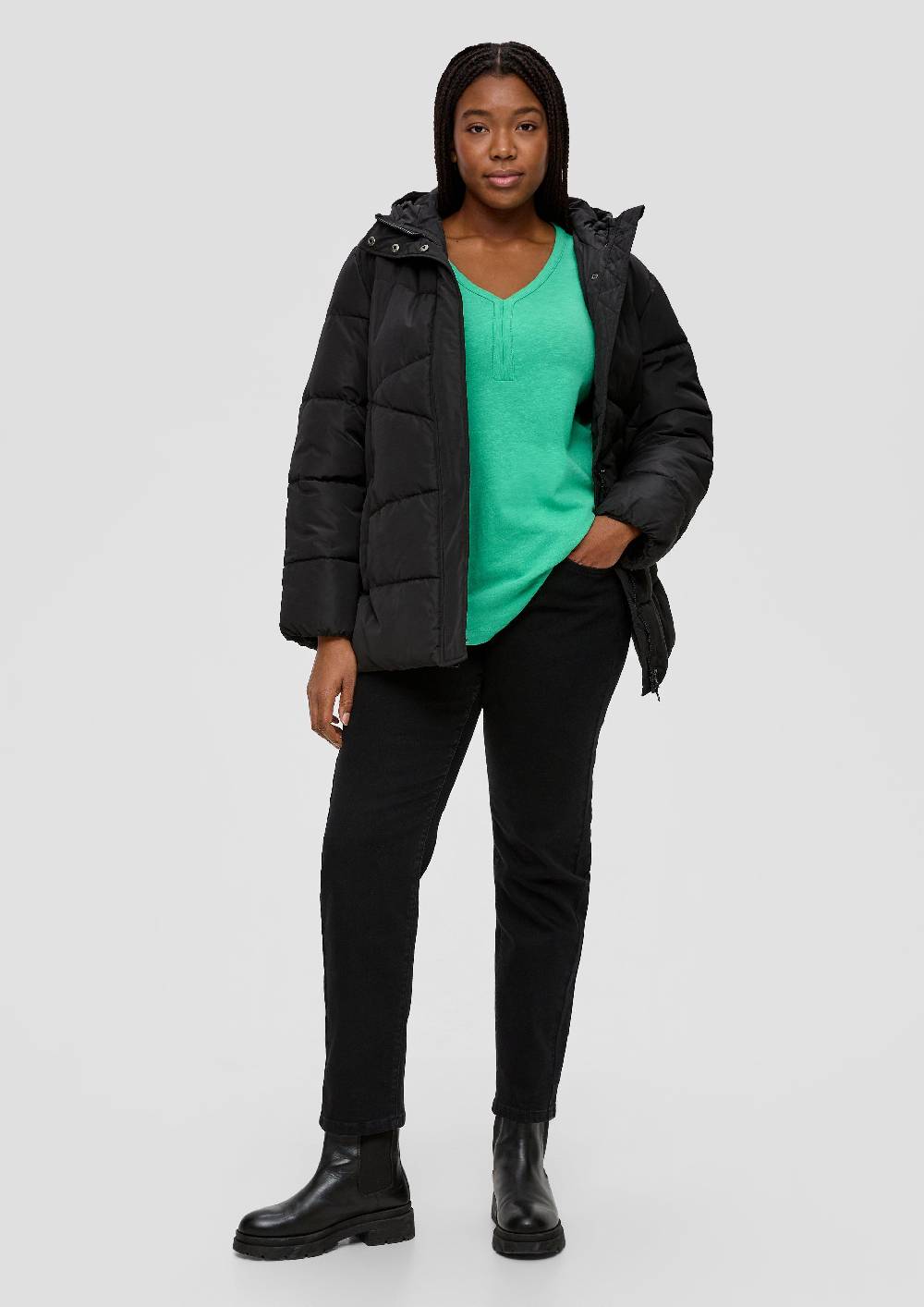 S.Oliver Longsleeve Mit Flammgarnstruktur