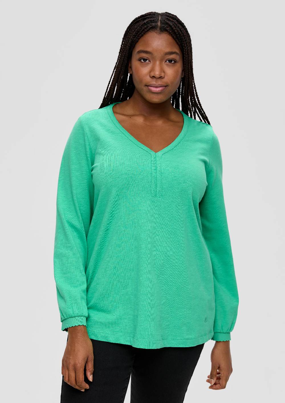 S.Oliver Longsleeve Mit Flammgarnstruktur