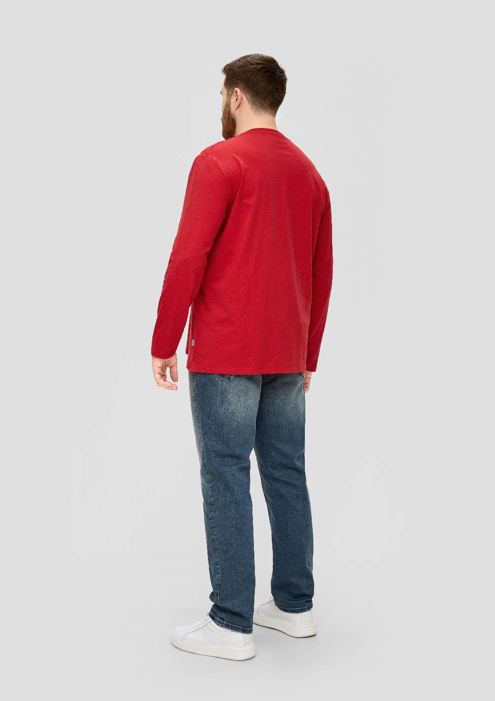 S.Oliver Longsleeve Mit Flammgarnstruktur